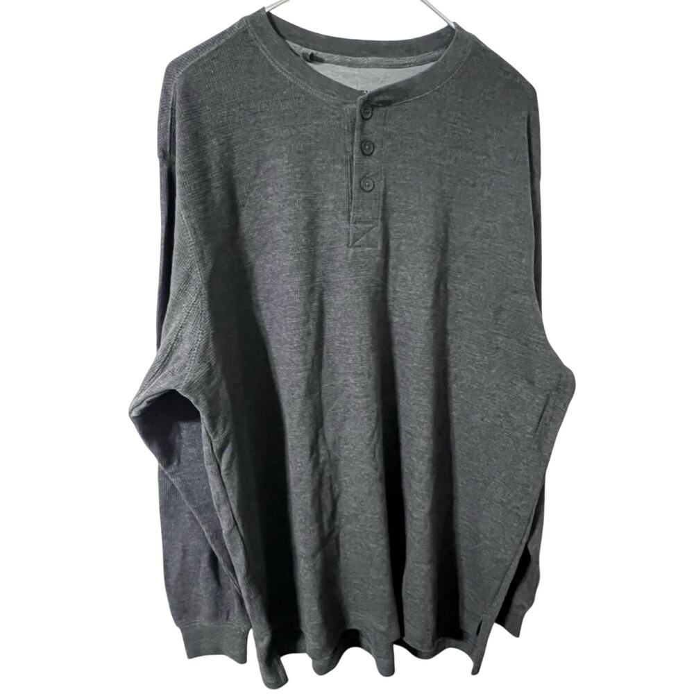 Stanley Men's sz 2XL Workwear Long 3 button Sleeve Henley Shirt